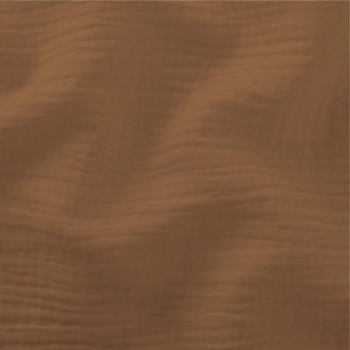 Tissu double gaze caramel