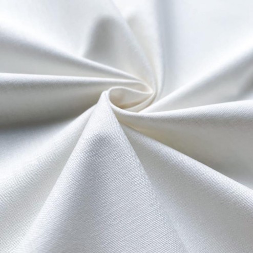 Tissu Coton Uni Blanc