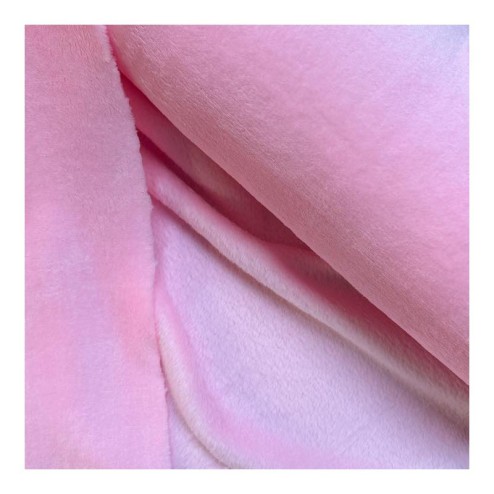 Tissu polaire doudou rose